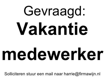 Gevraagdvakantiemedewerker